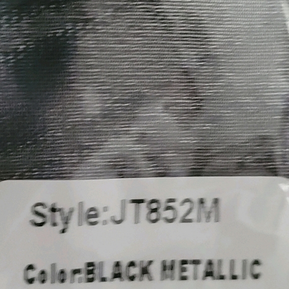 RESET by Jane Sasha Shine Blouse Flutter Sleeve Black Silver Metallic New - Picture 14 of 16